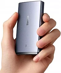 Сетевое зарядное устройство Baseus 65W GaN5 Pro Ultra-Slim 5A USB-A-C + USB-C-C Cable Gray - миниатюра 7