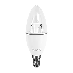 Светодиодная лампа MAXUS C37 6W 3000K 220V E14 (1-LED-531) - миниатюра 2