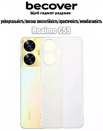 Чехол BeCover для Realme C55 Transparancy (709315) - миниатюра 2