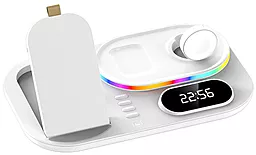 Док-станция EasyLife A06 RGB 4-in-1 30w wireless charger white - миниатюра 3