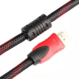 Видеокабель Merlion HDMI М-М 15м OD-7.4mm Black/Red (YT-HDMI(M)/(M)NY/RD-15m) - миниатюра 2