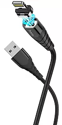 Кабель USB Hoco X63 Racer Magnetic Lightning Cable 2.4A Black - миниатюра 2