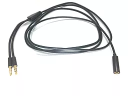 Аудио разветвитель PowerPlant mini Jack 3.5mm 2xM/F black (DV00DV4057) - миниатюра 3