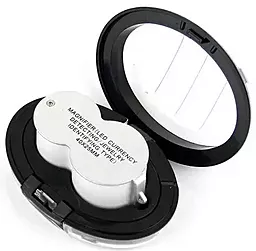 Лупа ручная Magnifier 25 мм / 40х с Led подсветкой и ультрафиолетом - миниатюра 3