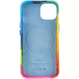 Кожаный чехол Colour Splash with MagSafe для Apple iPhone 12 Pro Max (6.7") Red / Blue - миниатюра 2