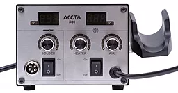Паяльная станция двухканальная, термовоздушная Accta 301L (Фен, паяльник, 450 Вт) - миниатюра 3