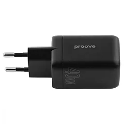 Сетевое зарядное устройство Proove Silicone Power 40w 2xUSB-C ports black - миниатюра 3