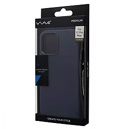 Чехол Wave Premium Leather Edition Case with MagSafe для Apple iPhone 12 Pro Max Baltic Blue - миниатюра 3