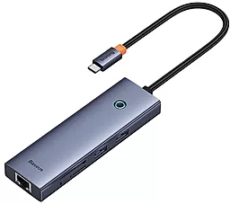 USB Type-C хаб Baseus 7-in-1 gray (B00052805813-00)