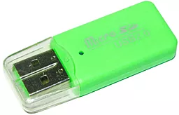Кардридер Merlion CRD-1GR TF/Micro SD USB 2.0 (CRD-1GR) OEM Green