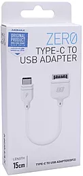 OTG-переходник Momax Zero Type C To USB Adapter 0.15m White (DF2W) - миниатюра 3