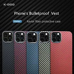 Чехол K-DOO Kevlar Series for iPhone 12, iPhone 12 Pro Blue - миниатюра 6
