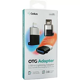 OTG-переходник Gelius GP-OTG003 Adapter USB 3.0 to Lightning Black - миниатюра 3