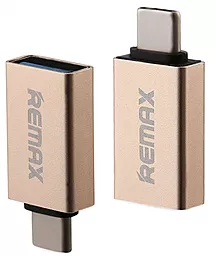 OTG переходник Remax USB AF - USB Type C Gold (RE-OTG1 / RA-OTG1) - мініатюра 3