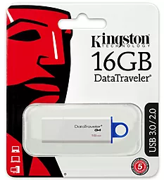 Флешка Kingston DTI Gen.4 16GB USB 3.0 (DTIG4/16GB) White - миниатюра 3
