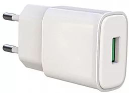 Сетевое зарядное устройство XO L92D 18W QC3.0 Charger USB-A White - миниатюра 2