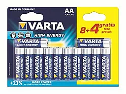 Батарейки Varta LR6 / AA HIGH Energy (Longlife Power) 12шт (8+4)