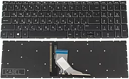 Клавиатура для ноутбука HP 250 G7, 255 G7 series с подсветкой клавиш, без рамки Black