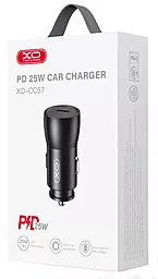 Автомобильное зарядное устройство XO CC57 25w PD USB-C car charger black - миниатюра 4