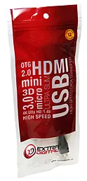 OTG-перехідник ExtraDigital High Speed Micro USB 0.1m Black (KBO1623) - мініатюра 4