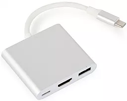 Видео переходник (адаптер) Cablexpert USB Type-C - HDMI White (A-CM-HDMIF-02-SV)