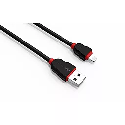 Кабель USB LDNio Lightning round 2.1A 2 м. Black (LS02) - миниатюра 5