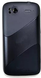 Задняя крышка корпуса HTC Sensation Z710e со стеклом камеры Original Black