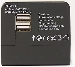 Набор переходников (Дорожний) USB 220V 6A (DV00DV5067) PowerPlant - миниатюра 6