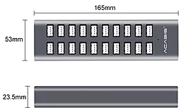 USB хаб Acasis H037 Black - миниатюра 3
