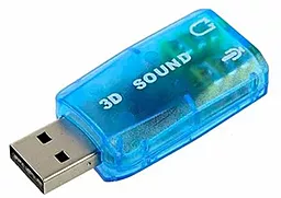 Зовнішня звукова карта Dynamode USB 3D RTL Blue
