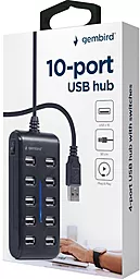 USB хаб Gembird 10-in-1 black (UHB-U2P10P-01) - миниатюра 6
