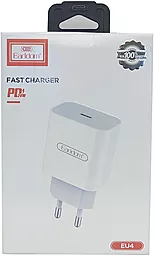 Сетевое зарядное устройство Earldom ES-EU4 20w PD USB-C fast charger white - миниатюра 3