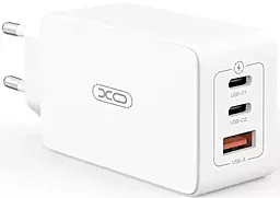 Сетевое зарядное устройство XO CE13 65W GaN QC/PD 5A 2xUSB-C-1xUSB-A White - миниатюра 2