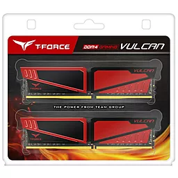 Оперативная память Team DDR4 16GB (2x8GB) 2400 MHz T-Force Vulcan Red (TLRED416G2400HC14DC01) - миниатюра 3