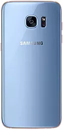 Задняя крышка корпуса Samsung Galaxy S7 Edge со стеклом камеры Original Coral Blue
