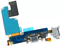 Нижній шлейф Apple iPhone 6 Plus з роз'ємом зарядки, навушників і мікрофоном Original Space Gray - мініатюра 3