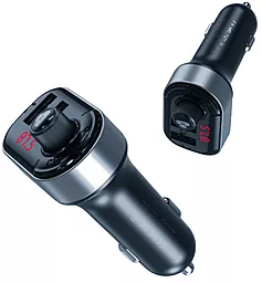 Автомобильное зарядное устройство XO BCC10 15.5W 3.1А 2xUSB-A Smart Bluetooth MP3+5V3.1A Car Charger Black - миниатюра 5