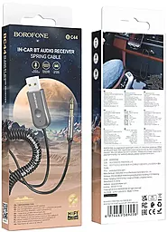 Bluetooth адаптер Borofone BC44 Soul Car AUX BT Receiver with Cable Metal Gray - миниатюра 9