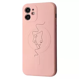 Чехол Wave Minimal Art Case with MagSafe для Apple iPhone 12 Pink Sand/Human