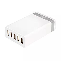 Мережевий зарядний пристрій JUST Family Quint USB Wall Charger (8A/40W, 5USB) White (WCHRGR-FMLY-WHT) - мініатюра 3