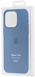 Чехол Apple Silicone Case Full with MagSafe and SplashScreen для Apple iPhone 15 Pro Winter Blue - миниатюра 3
