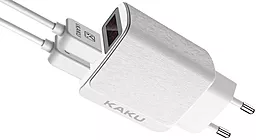 Сетевое зарядное устройство iKaku 2xUSB-A 2.4A White (KSC-180-CHUANGNENG) - миниатюра 3