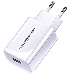 Сетевое зарядное устройство с быстрой зарядкой Usams US-CC083 T22 Single 18w QC3.0 Travel Charger EU white