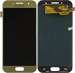 Дисплей Samsung Galaxy A3 A320 2017 с тачскрином, (TFT), Gold
