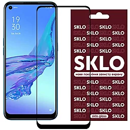 Защитное стекло SKLO 3D (full glue) для Oppo A74 4G  Черный