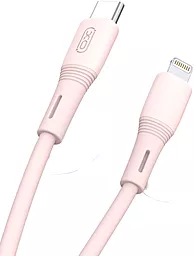 Кабель USB PD XO NB-Q226A Silicone 27W 3A USB Type-C - Lightning Cable Pink - миниатюра 2