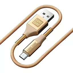 Кабель USB Luxe Cube Armored micro USB Cable Gold (8886669689204)
