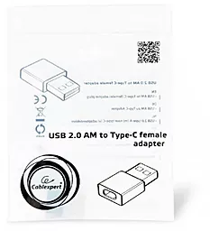 Адаптер-перехідник Cablexpert USB2.0 А-папа/C-мама Black (A-USB2-AMCF-01) - мініатюра 4