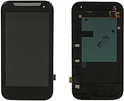 Дисплей HTC Desire 310 (D310n) (127x63) с тачскрином и рамкой, Black