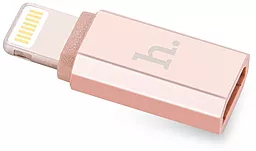 Адаптер-переходник Hoco Lightning на Micro USB Rose Gold - миниатюра 2